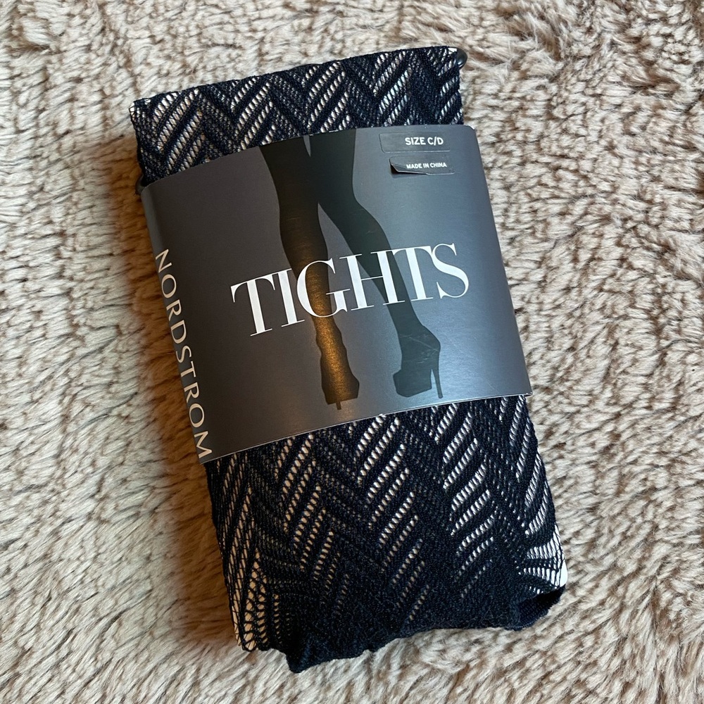 NWT Nordstrom Black Fishnet Tights